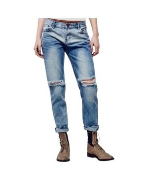 One Teaspoon Awesome Baggies Distressed Jean - Blue