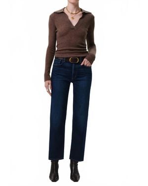 Citizens of Humanity Palma Straight Leg Clean Hem Jeans - Blue
