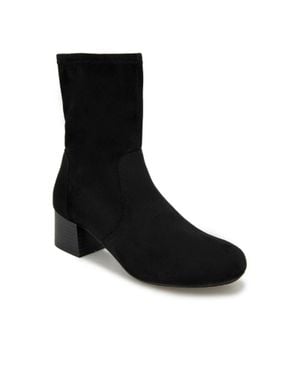 Kenneth Cole Road Boots Faux Suede Dress Bootie Lion473 - Black
