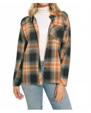 Mystree Washed Flannel Shirt - Black