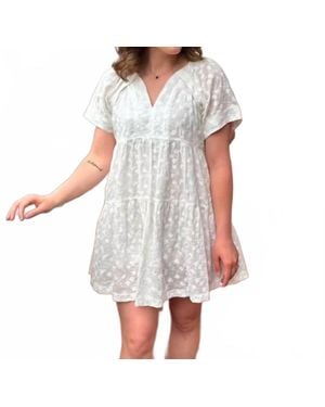 Gigio Watson Lace Babydoll Mini Dress - White