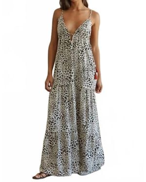 By Together Leopard Maxi Dress - Multicolor