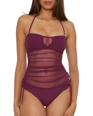 Becca Muse Bandeau Tankini Swimsuit - Purple