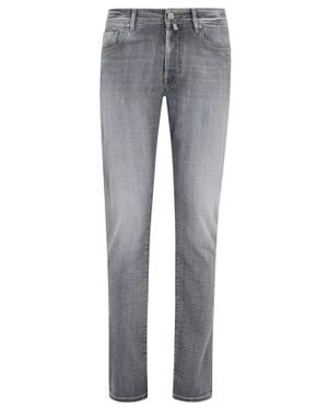 Jacob Cohen Vintage Bard Five-Pocket Cotton-Blend Jeans - Gray
