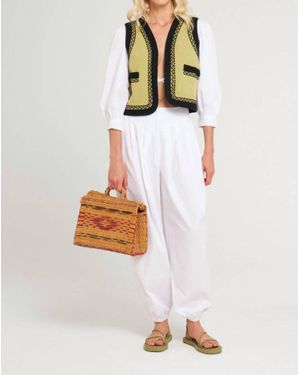 Antik Batik Karo Sarouel Harem Pant - White