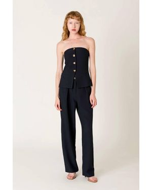 Nia Grainge Strapless Top - Blue