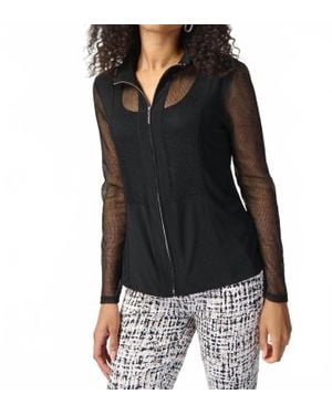 Joseph Ribkoff Silky Knit And Mesh Two-Piece Set - Black