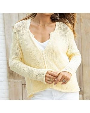 Wooden Ships Julianna Crop Cotton Sweater - Natural