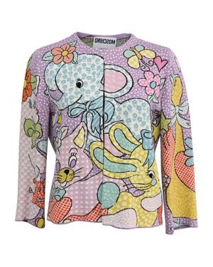 Moschino Couture Menagerie Cartoon Printed Jacket - Multicolor
