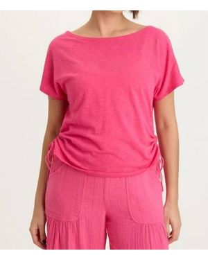XCVI Cohn Jersey Boatneck Tee - Pink