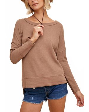In-Loom Waffle Knit Thermal Top - Blue
