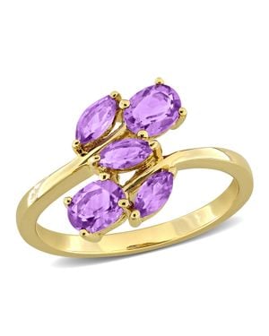 Mimi & Max Multi-Gem Five Stone Ring Sterling - Purple