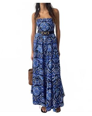 Borgo De Nor Jou Jou Maxi Dress - Blue