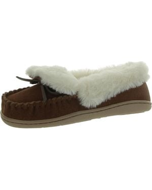 Charter Club Dorenda Faux Suede Round Toe Moccasins - Brown