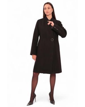 Alaska® Outerwear Opera Midi Cashmere Blend Overcoat - Black