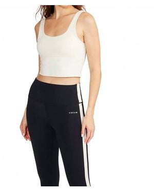 Cream Yoga Ali Bra Tank Top - Blue
