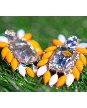 Stadium Gem Game Day Glam Cluster Earrings - Green