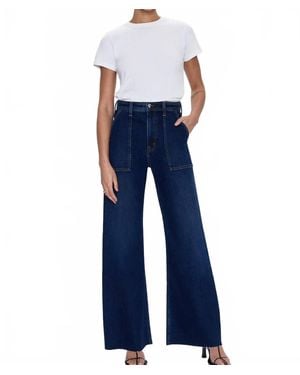 Pistola Penny Utility High Rise Wide Leg Jeans - Blue