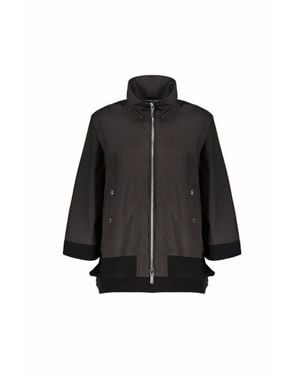 Moorer Techno Fabric Cape Coat - Black