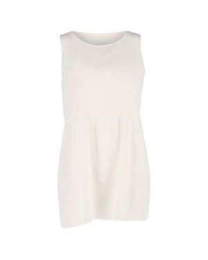 JOSEPH Round Neck Long Tank Top - White