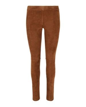 Ferragamo Suede Leggings - Brown