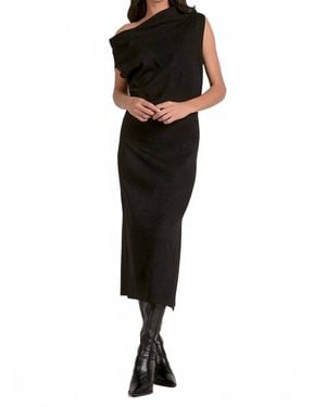 Elan Angelina Off The Shoulder Sweater Dress - Black