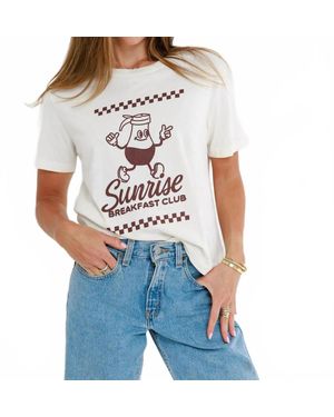 Sunny Somewhere Sunrise Breakfast Club Everyday Tee - Blue