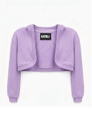 KatieJnyc Girl's Tristan Shrug Hoodie - Purple
