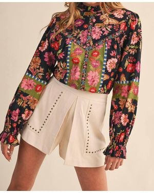 ..,merci Celia Floral Top - Multicolor