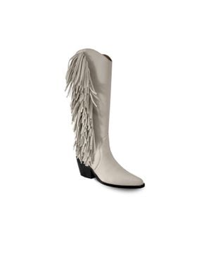 BALA DI GALA Knee-High Premium Leather Ely Boots - White