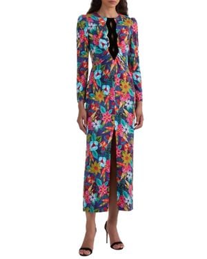 Saloni Feminine Front Slit Jinx Dress - Red