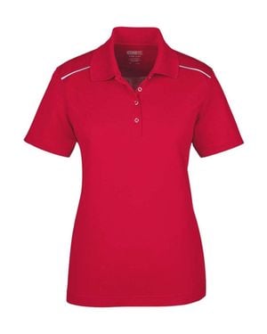 CORE365 Radiant Performance Piqu Polo With Reflective Piping - Red