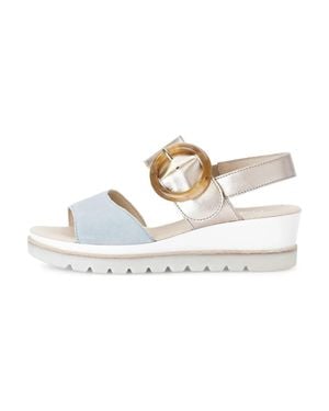 Gabor Strappy Wedge Sandal - White
