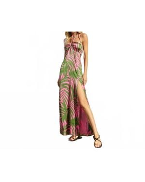Dress Forum Tropical Adventures Halter Neck Maxi Dress - Black