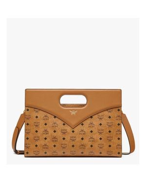 MCM Diamond Tote - Brown
