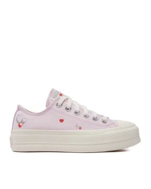 Converse Ctas Lift A09115C Sneaker Platform Y2K Heart Shoes Tf6704 (8, - Pink
