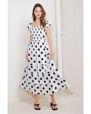 TRUEDAMES Effortless Days Woven Midi Dress - White