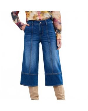 Fdj Olivia Wide Gaucho Pants - Blue