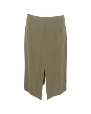 Roland Mouret Front Slit Midi Pencil Skirt - Green