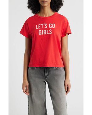 Daydreamer Shania Twain Let's Go Girls Cotton Graphic Tee - Red