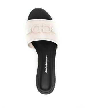 Ferragamo Ferragamo Rhodes Gancini-Logo Sandals - Black