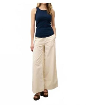 0039 Italy Ella Ribbed Jersey Top - Natural