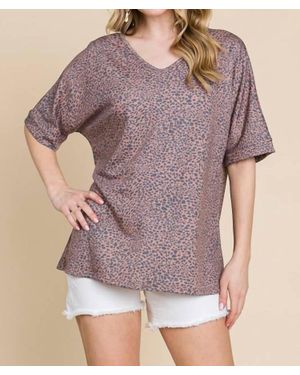 BOMBOM V-Neck Top - Purple