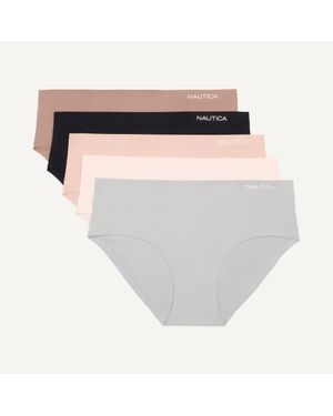 Nautica Ribbed Hipster Brief, 5-Pack - White