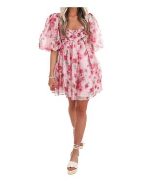 SOFIA The Label Garden Hues Floral Mini Dress - Red