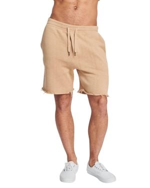 SER.O.YA Relaxed-Fit Drawstring Knit Shorts - Natural