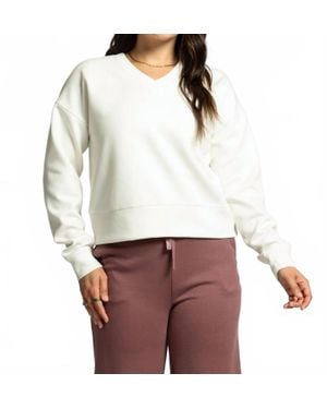 Thread & Supply Persephone V Neck Pullover - White