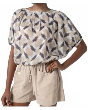 Lilla P Tie Waist Top - Gray