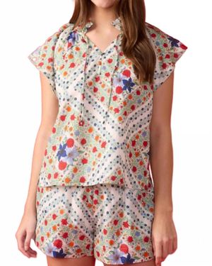 Double A Em Cotton Voile Top - Red