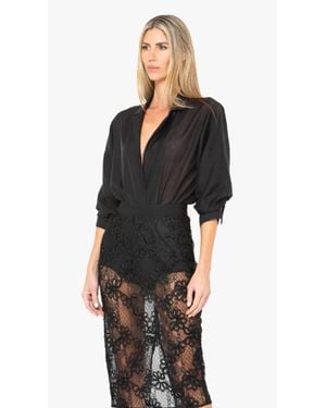 JBQ Marceline V Neck Bodysuit - Black